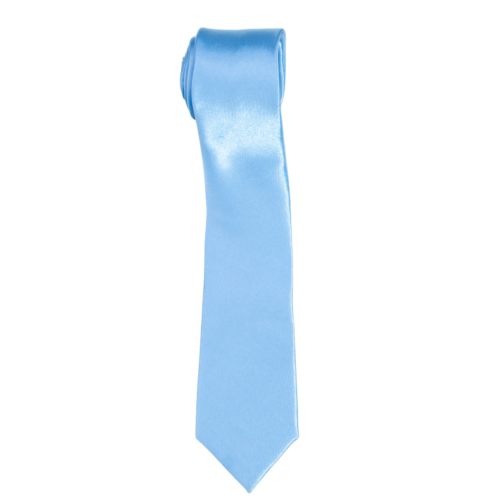 Boys' Solid Sky Blue Satin Necktie