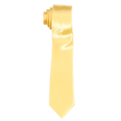 Boys' Solid Yellow Satin Necktie