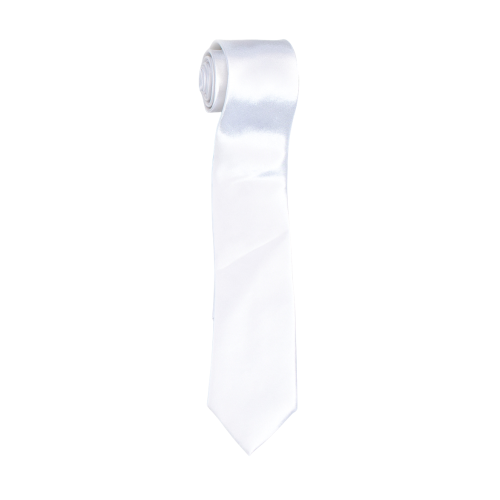 Boys' Solid White Satin Necktie