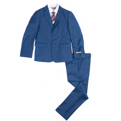 Boys 5-Piece Cobalt Blue Formal Suit Set