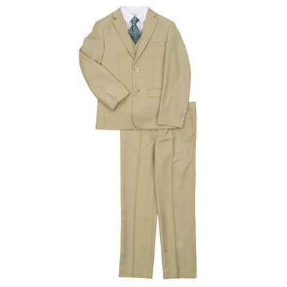 Boys 5-Piece Khaki Formal Suit Set