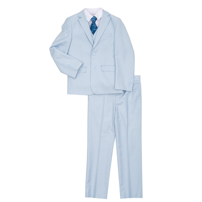 Boys 5-Piece Light Blue Formal Suit Set