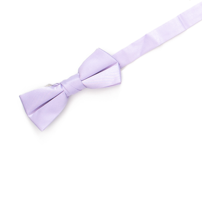 Boys Lilac Satin Pre-Tied Bow Tie