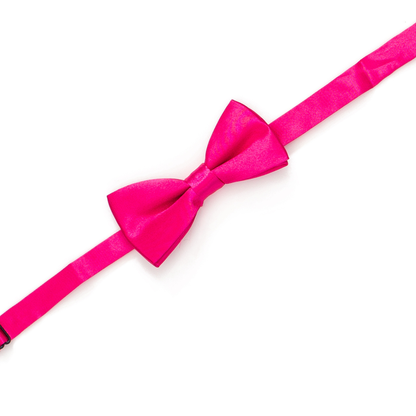 Boys' Solid Fuchsia Pink Adjustable Bow Tie