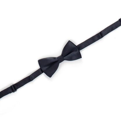 Boys' Black Satin Adjustable Bow Tie