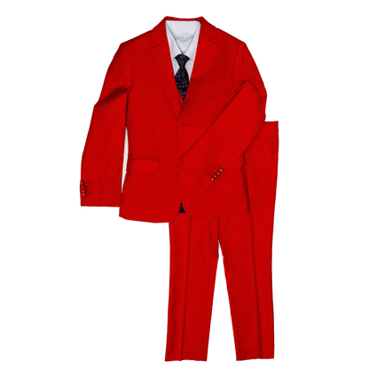 Boys Classic Red 5-Piece Formal Suit