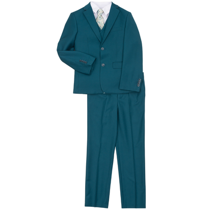 Boys Teal 5-Piece Formal Suit Set