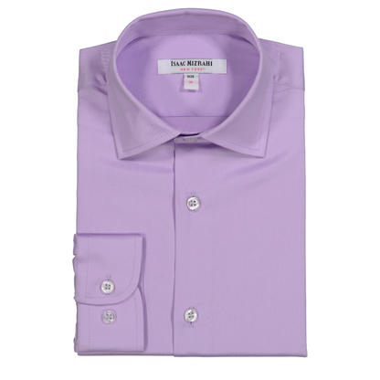 Boys Lavender 100% Cotton Dress Shirt
