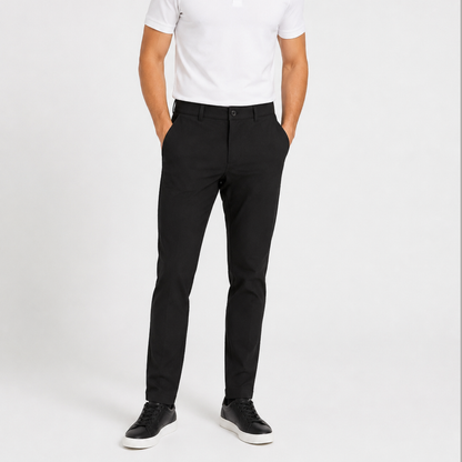 Men's Black Performance Stretch Slim Fit Pants