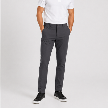 Men's Steel Gray Performance Stretch Slim Fit Pants