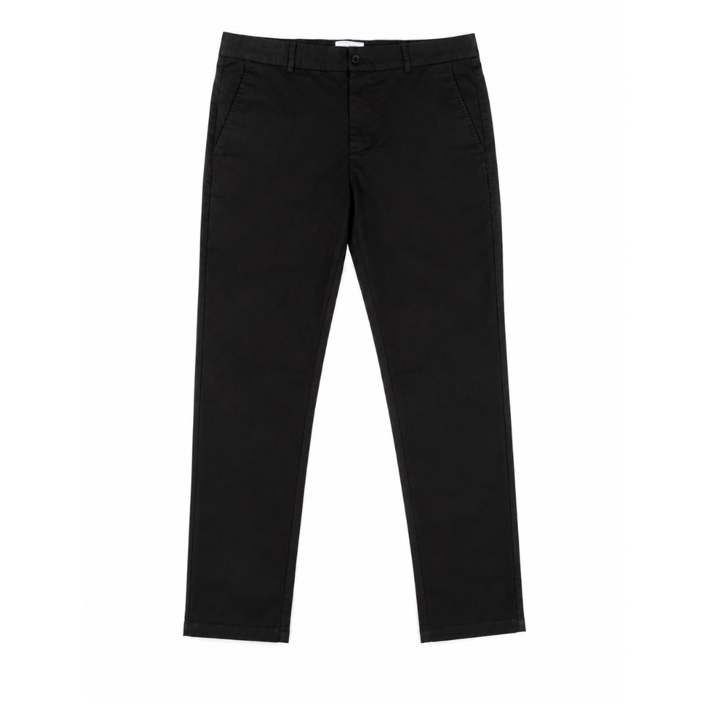 Men's Black Stretch Slim Fit Chino Pants