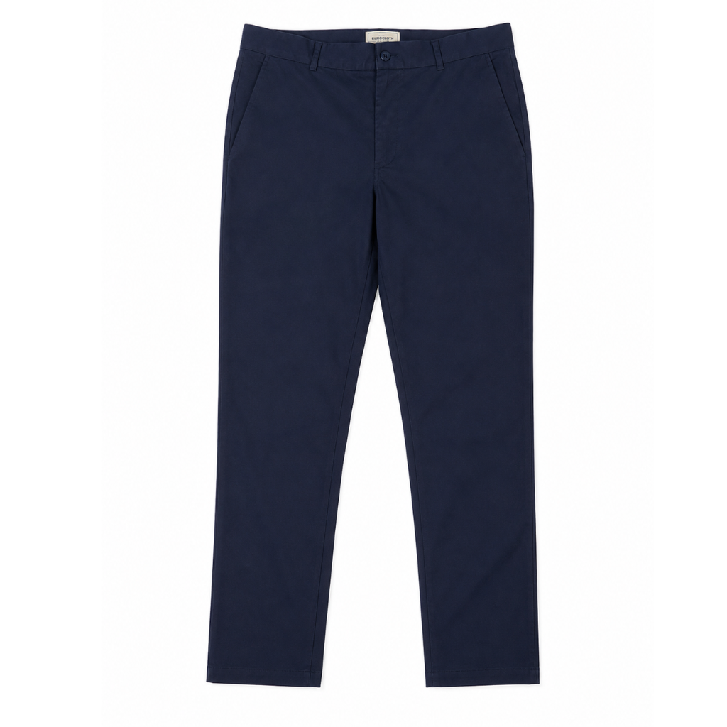 Men's Navy Stretch Slim Fit Chino Pants
