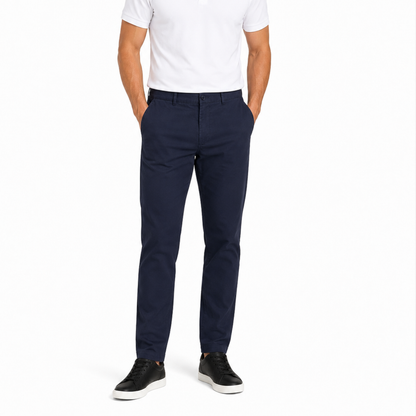 Men's Navy Stretch Slim Fit Chino Pants