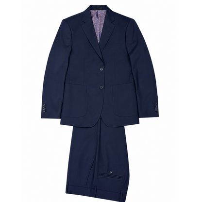 Men's Classic Navy Blue Two-Piece Suit
