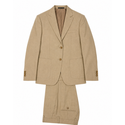 Men's Classic Beige Two-Piece Suit