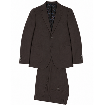 Men's Charcoal Brown Two-Piece Business Suit