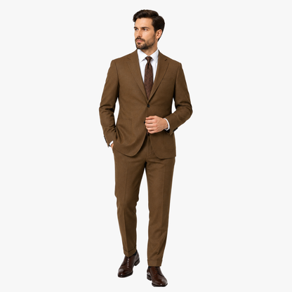 Men's Brown Classic Two-Piece Suit