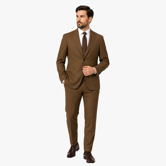 Men's Brown Classic Two-Piece Suit