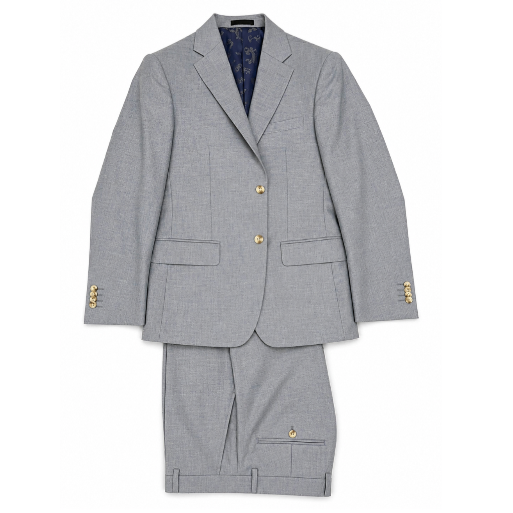Men's Light Grey Two-Piece Suit