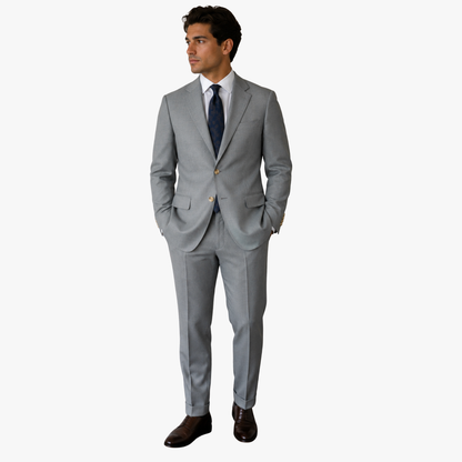 Men's Light Grey Two-Piece Suit