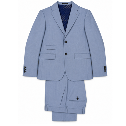 Men's Light Blue Two-Button Tailored Suit
