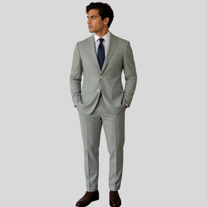 Men's Light Sage Green Two-Button Tailored Suit