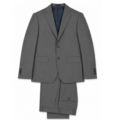Men's Charcoal Gray Two-Button Tailored Suit
