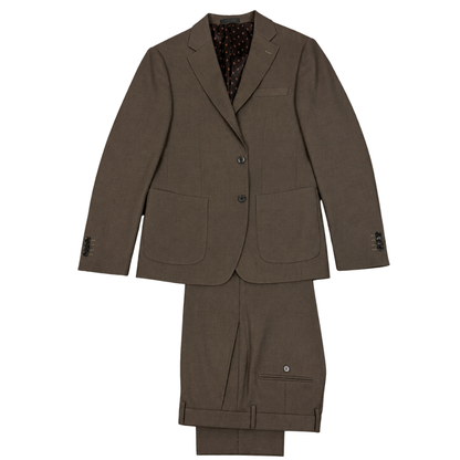 Men's Chocolate Brown Two-Button Tailored Suit