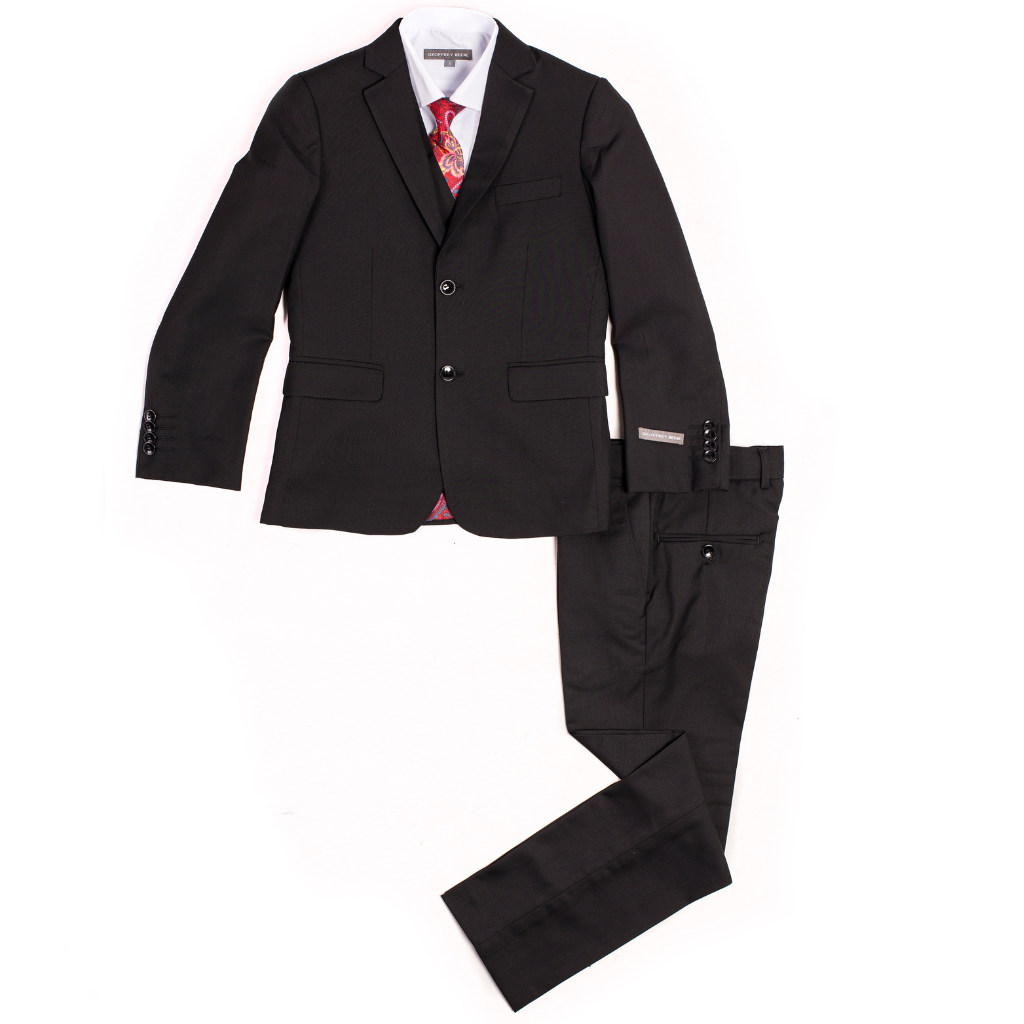 Boys 5-Piece Black Formal Suit Set