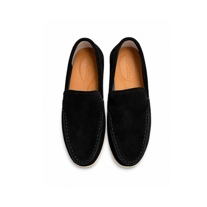 Boy's Black Slip-On – Casual Comfort Moc Toe Shoes