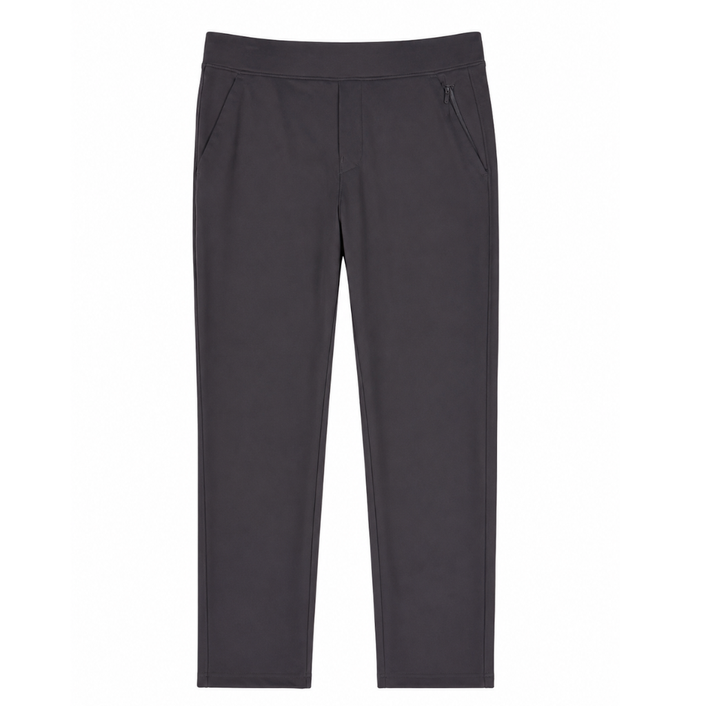 Boys Performance Stretch Jogger Pants with Zipper Pocket – Charcoal Gray