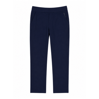 Boys Stretch Performance Jogger Pants – Navy Blue, Elastic Waist, Straight Leg