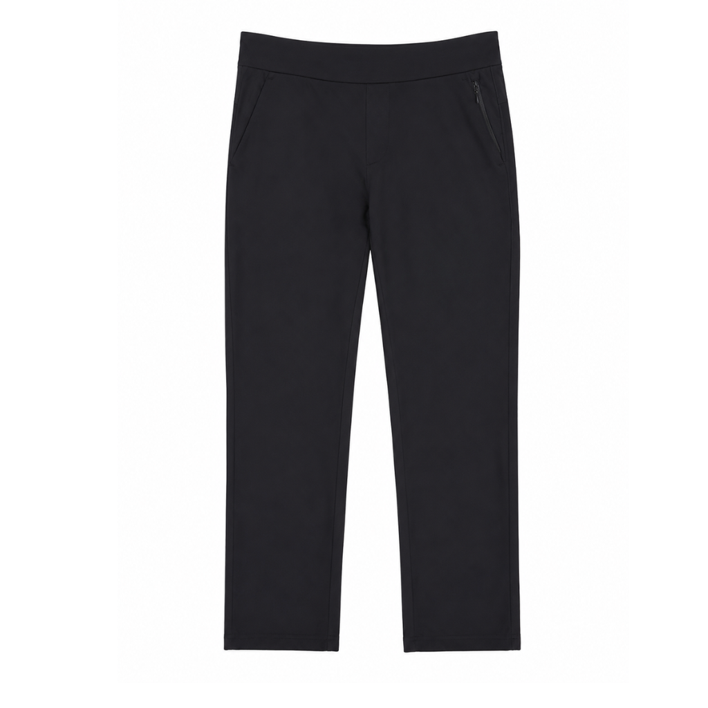 Boys Black Stretch Performance Jogger Pants with Zip Pocket
