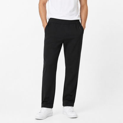 Boys Black Stretch Performance Jogger Pants with Zip Pocket