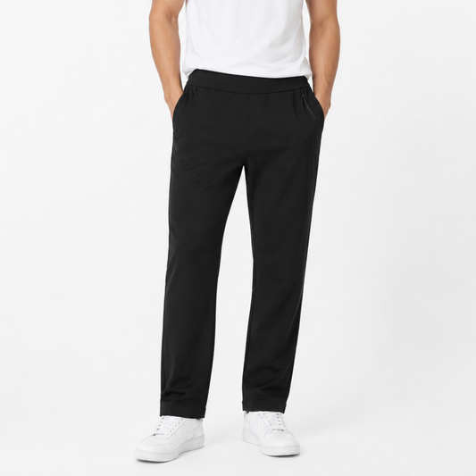 Boys Black Stretch Performance Jogger Pants with Zip Pocket