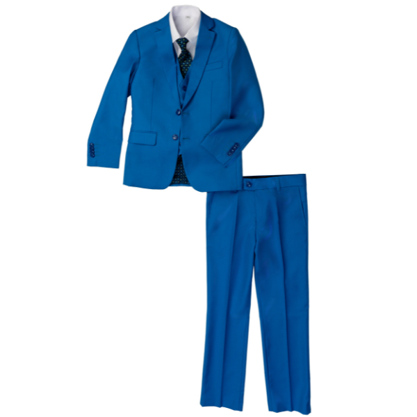 Boys' Ocean Blue 5-Piece Formal Suit Set