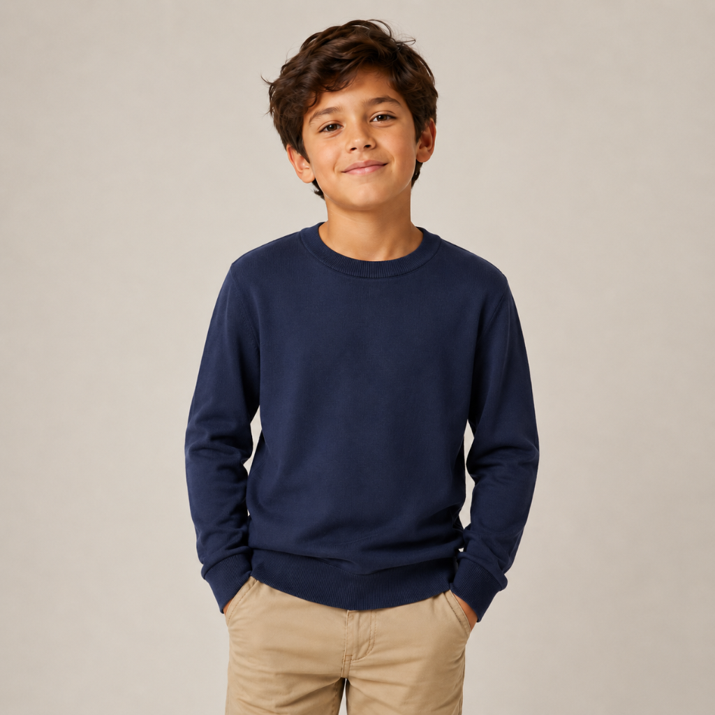 Boys Classic Pullover Crewneck Sweater