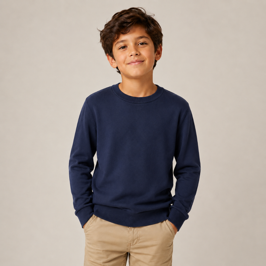 Boys Classic Pullover Crewneck Sweater