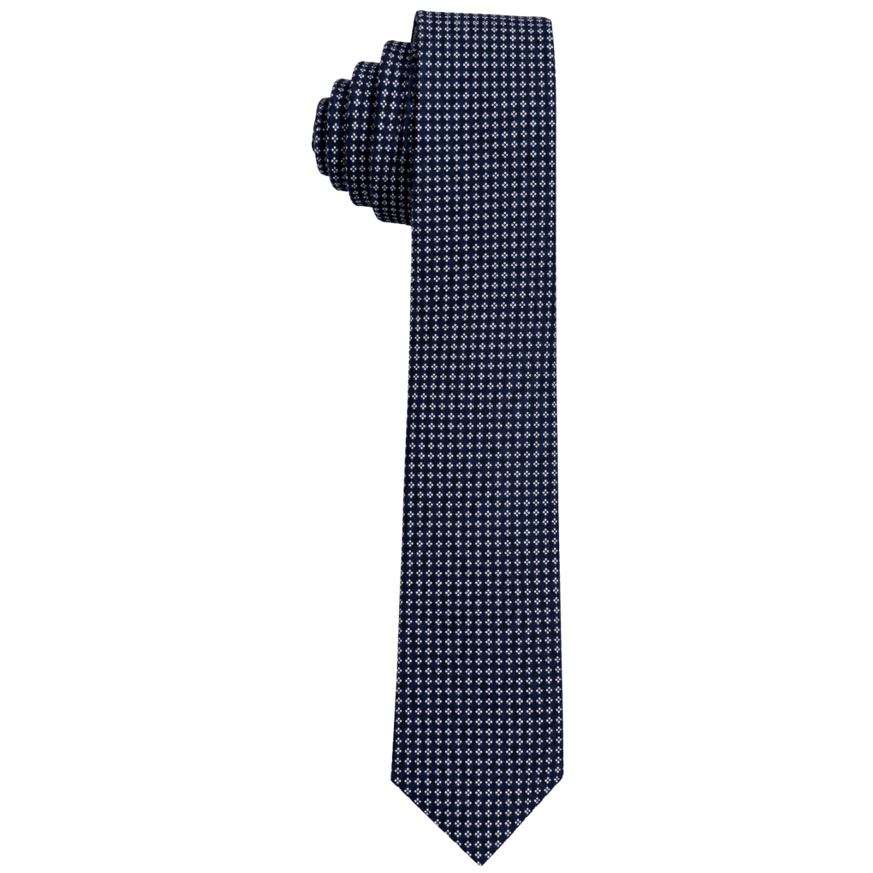 Boys Navy Blue Micro Diamond Pattern Tie