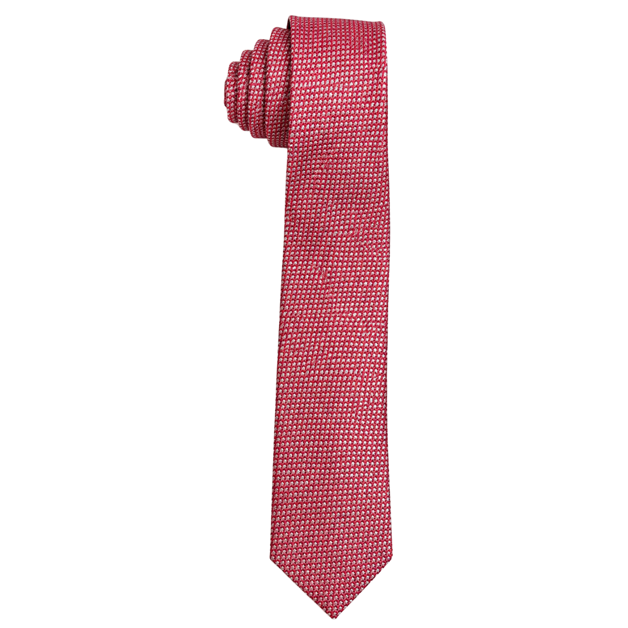 Boys Red Micro Geometric Pattern Tie