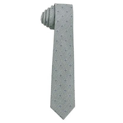 Sage Green Micro Floral Pattern Men’s Tie