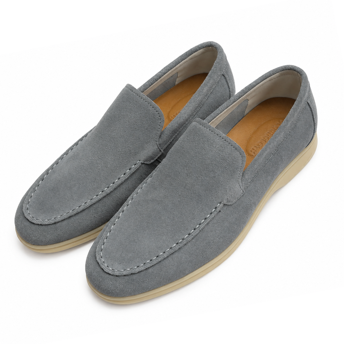 Men's Grey Slip-On – Casual Comfort Moc Toe Shoes