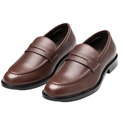 Boys’ Classic Brown Penny Loafer Dress Shoes