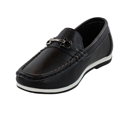 Boys’ Black Slip-On Loafer Dress Shoes