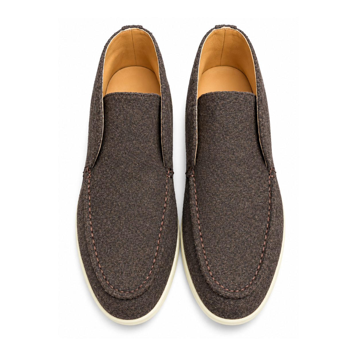 Boys’ Brown Textured Slip-On Loafer Shoes