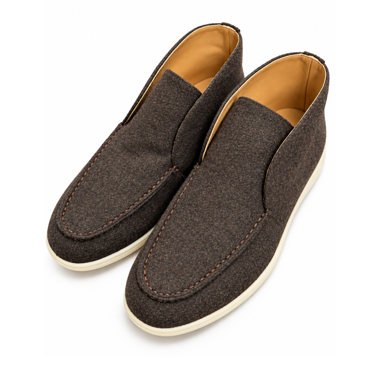 Boys’ Brown Textured Slip-On Loafer Shoes