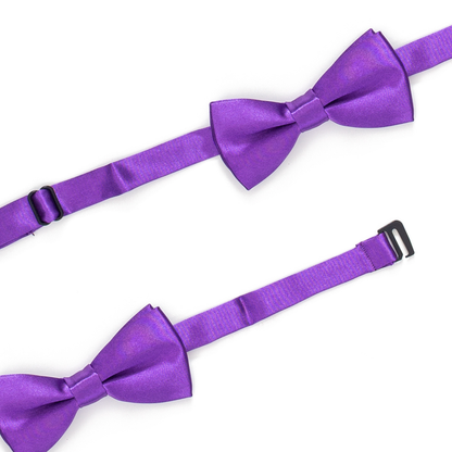 Purple Satin Boys Pre-Tied Bow Tie