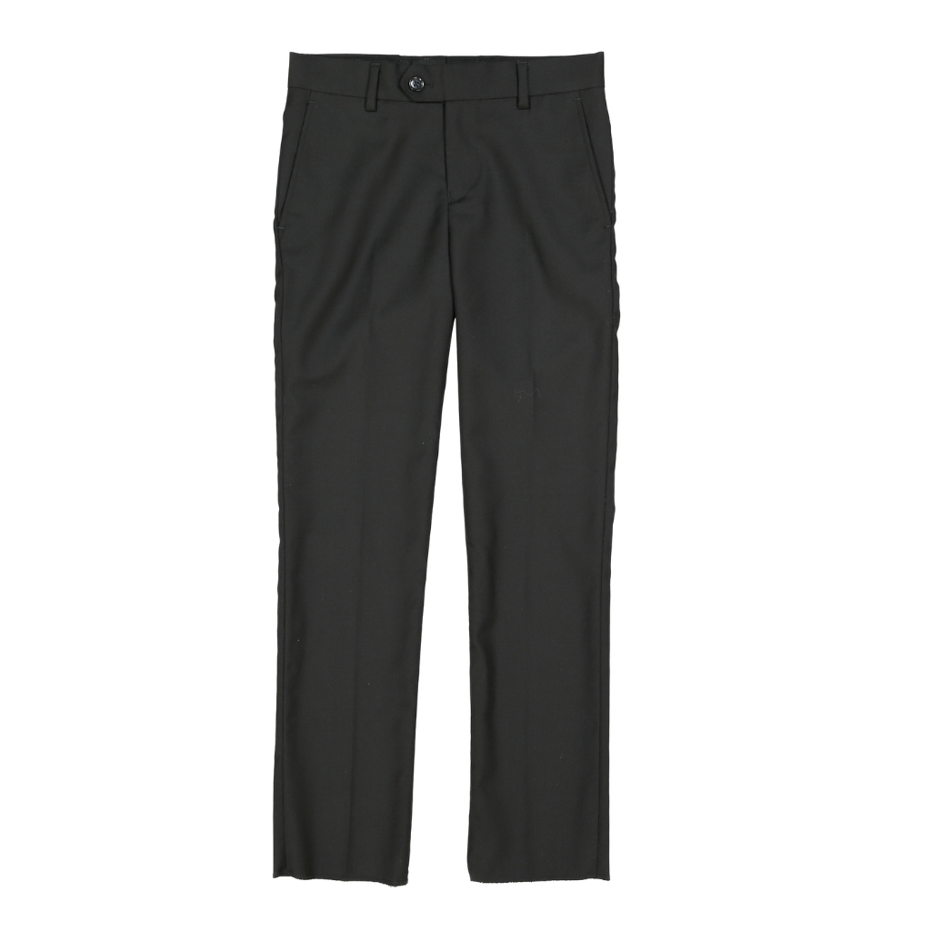 Boys Classic Black Formal Dress Pants – Special Occasion & Wedding Trousers