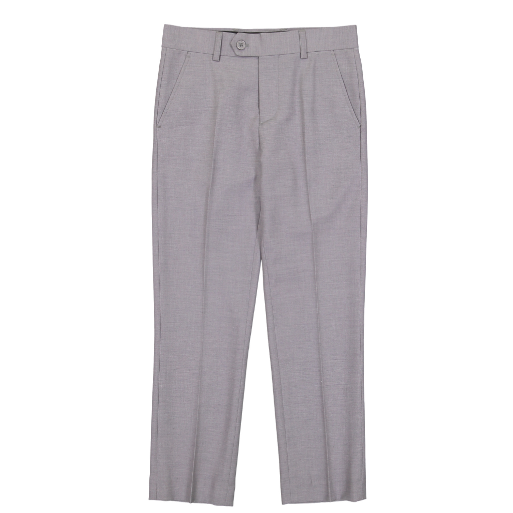 Boys Husky Fit Navy Dress Pants – Classic Formal Flat Front Trousers