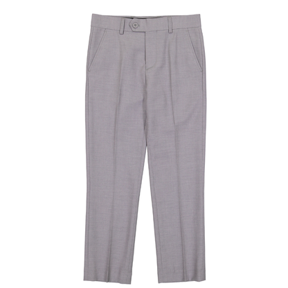 Boys Husky Fit Navy Dress Pants – Classic Formal Flat Front Trousers